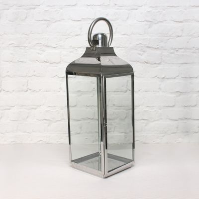 Stainless Steel Chester Lantern (H42 x 23 x 22.5cm)