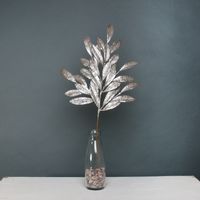 Glitter bay leaf spray Champagne