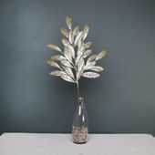 Glitter bay leaf spray Gold