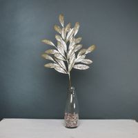 Glitter bay leaf spray Gold