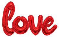 Giant Love Script Balloon - Red (84x53inch)