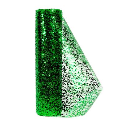 Glitter Mesh ribbon  runner 30cm x  5 yards Green