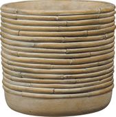 Myanmar Ceramic Pot Bamboo Brown (W20 x H18cm)