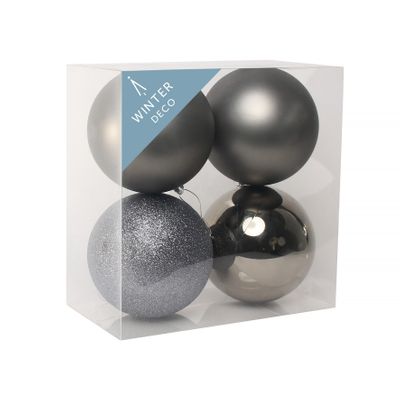 Pewter Shatterproof Babubles (12cm) (4 pieces)