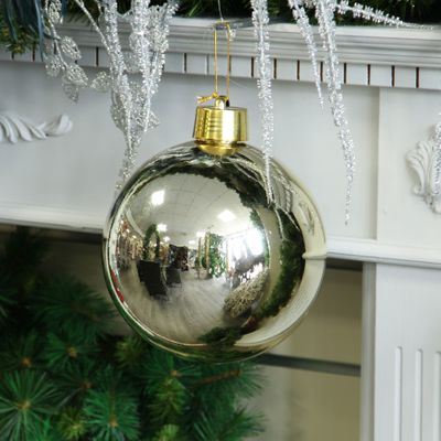 Champagne Shiny Shatterproof Bauble (x1) (20cm)
