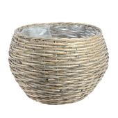 35CM Round Two Tone Unpeeled & Split Willow Basket