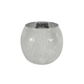 White Frosted Bubble Ball Votive Candle Holder (S)