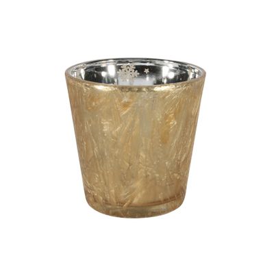 Gold Frosted Votive Candle Holder (L)