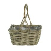 Posy Basket Grey Willow Basket w/ handle (12)