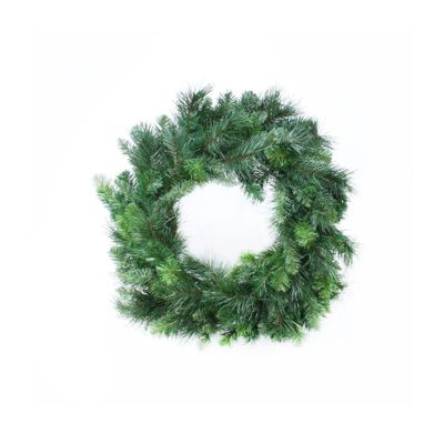 24" Deluxe Evergreen Double Wreath (150 Tips)