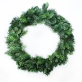36" Deluxe Evergreen Double Wreath (260 Tips)