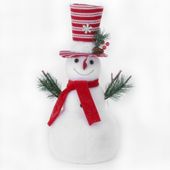 Snowman w/Red & White Stripe Hat (2/6)