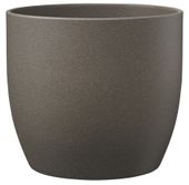 Basel Stone Ceramic Pot Gray Brown Stone Effect 27cm