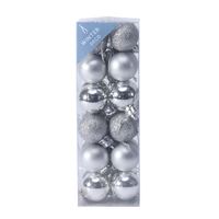 Silver Shatterproof Baubles (3cm) (24 pieces)