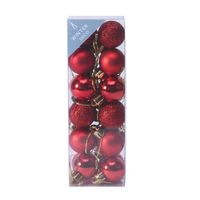 Red Shatterproof Baubles (3cm) (24 pieces)