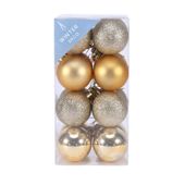 Gold Shatterproof Baubles (5cm) (16 pieces)