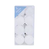 White Shatterproof Baubles (5cm) (16 pieces)