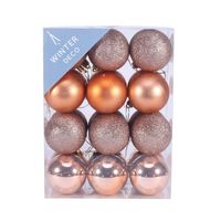 Champagne Shatterproof Baubles (6cm) (24 pieces)