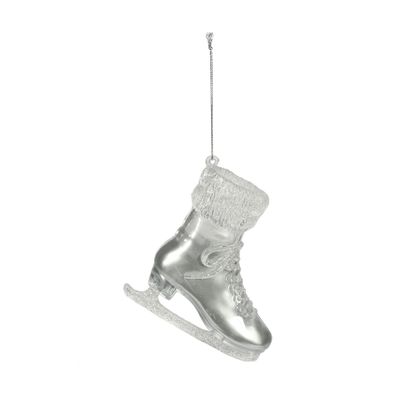 Silver Ice Skate Hanging Decoration