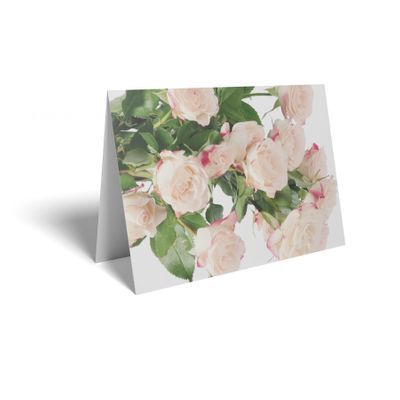 Folded Card - Pale Pink Roses