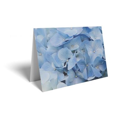 Folded Card - Blue Hydrangea