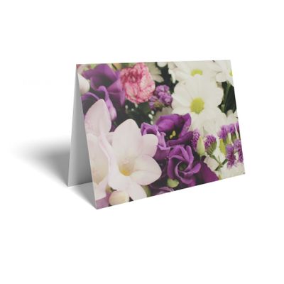 Folded Card - Mixed Flowers