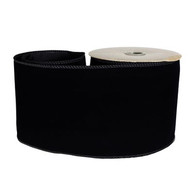 Black Velvet Ribbon With Wire Edge100mm x 10yd