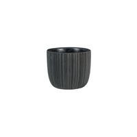 Vogue Black Linear Pot - H8.5cm