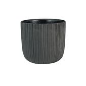 Vogue Black Linear Pot - H15.5cm