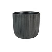 Vogue Black Linear Pot - H15.5cm