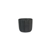 Vogue Black Linear Pot - H7.5cm