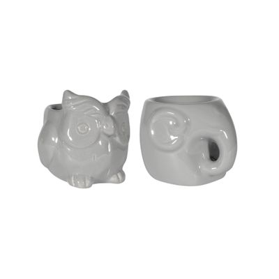 Owl/Elephant Ceramics Tray of 12