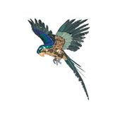 Blue Sequin and Feather Macaw 55cm