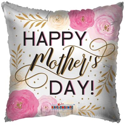 ECO Balloon - Happy Mothers Day -Pink Flower - 18 Inch 