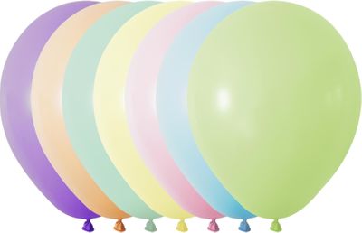 Assorted Latex Balloons Macaron Colours - 12 inch - Pk 100