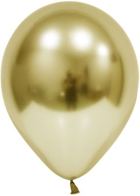 Gold Chrome Latex Balloon - 12 inch - Pk 50
