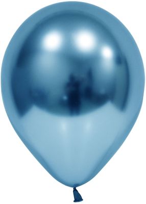 Blue Chrome Latex Balloon - 12 inch - Pk 50