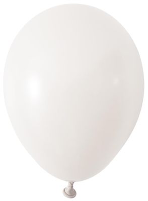 White Round Shape Latex Balloon - 5 inch - Pk 100