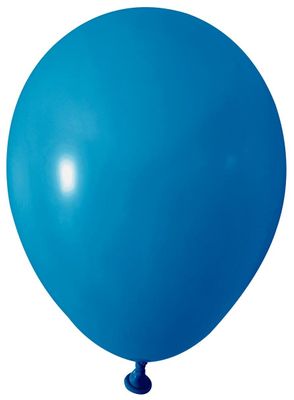 Blue Round Shape Latex Balloon - 5 inch - Pk 100