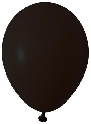 Black Round Shape Latex Balloon - 5 inch - Pk 100