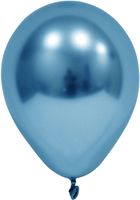 Blue Chrome Round Shape Latex Balloon - 6 inch - Pk 50