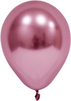 Pink Chrome Round Shape Latex Balloon - 6 inch - Pk 50