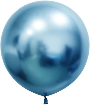 Blue Chrome Jumbo Latex Balloon - 24 inch - Pk 3