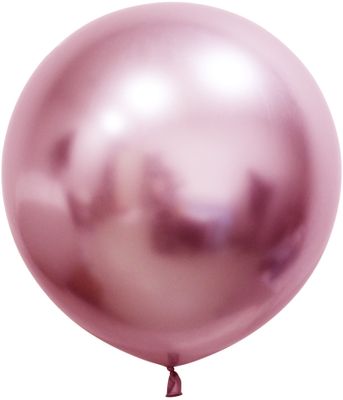 Pink Chrome Jumbo Latex Balloon - 24 inch - Pk 3