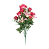 Pembroke Rose Lily Mixed Bunch - Cerise