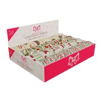 Display Box of 20 Ribbons 63mm x 2.7m Assorted Hessian Candycane