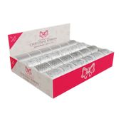 Display Box of 20 Ribbons 63mm x 2.7m Assorted Silver 