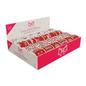 Display Box of 20 Ribbons 63mm x 2.7m Assorted Red 