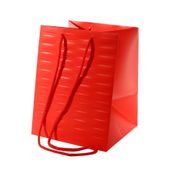 Red Woven Textured Hand Tie Bag (19x25cm)