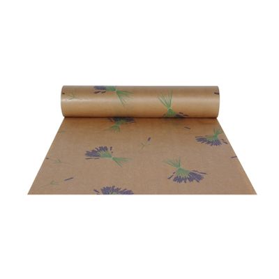 Nat Kraft Lavender Bunch Paper (50cm x 100m)